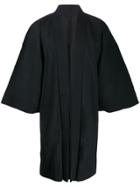 Y. & Sons Open Front Coat - Black