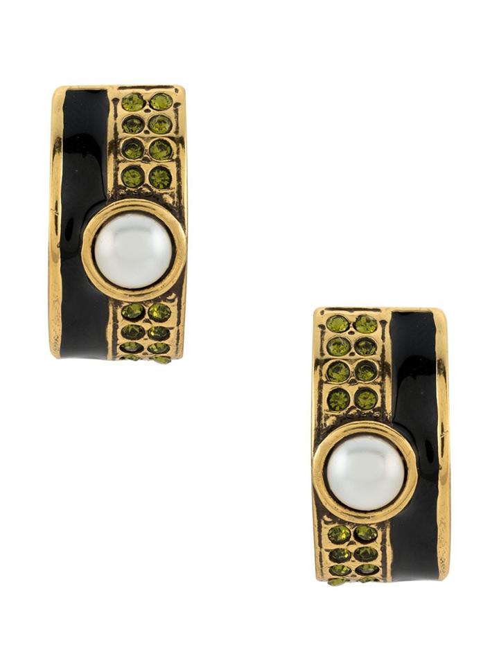 Camila Klein Enamelled Earrings - Gold