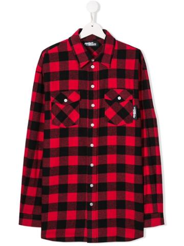 Jeremy Scott Junior Checked Shirt - Red