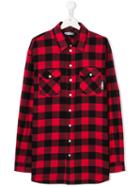 Jeremy Scott Junior Checked Shirt - Red