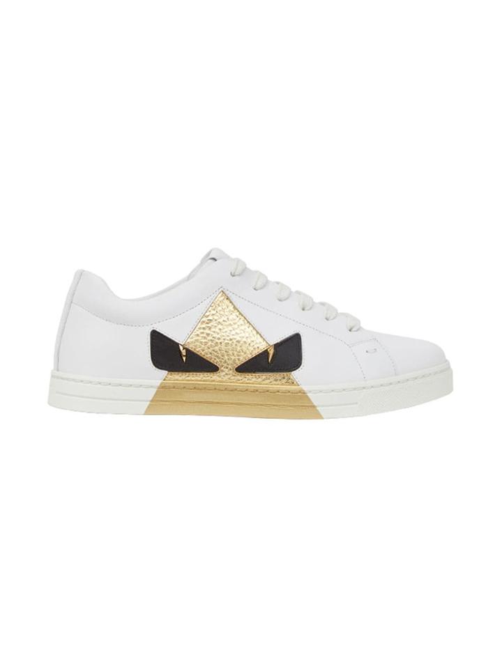 Fendi Colourblock Bag Bug Low Tops - White