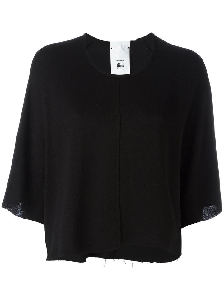 Lost & Found Rooms - Cropped T-shirt - Women - Cotton/spandex/elastane/viscose - Xxs, Black, Cotton/spandex/elastane/viscose