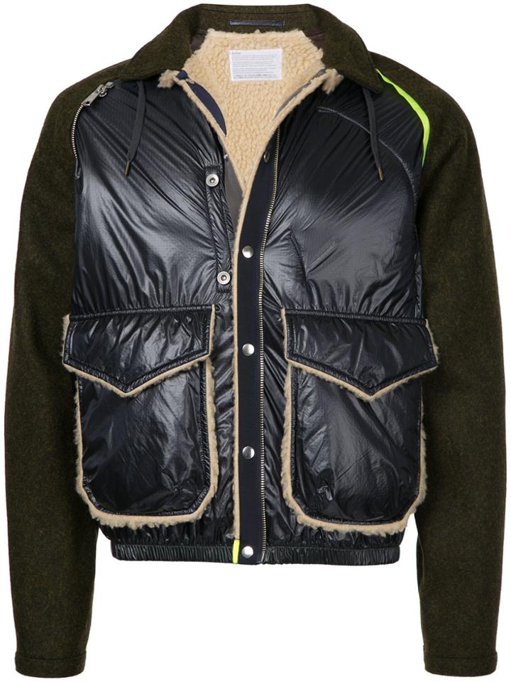 Kolor Panelled Jacket - Blue