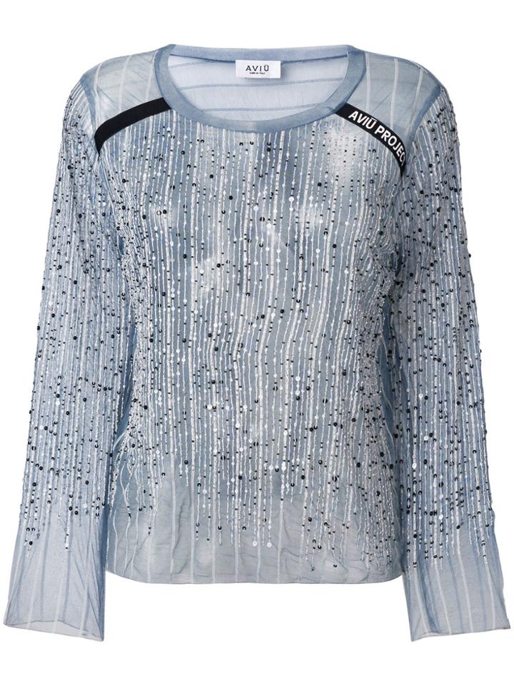 Aviù Sequinned Top - Blue
