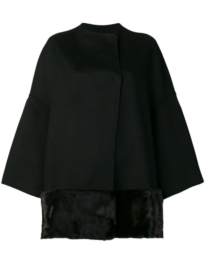 S.w.o.r.d 6.6.44 Fur-trimmed Coat - Black