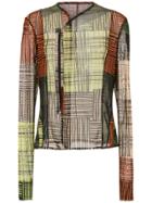Mara Mac Printed Transparent Top - Green