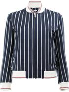 Thom Browne Classic Varsity Jacket With Broderie Anglaise Tennis Crest