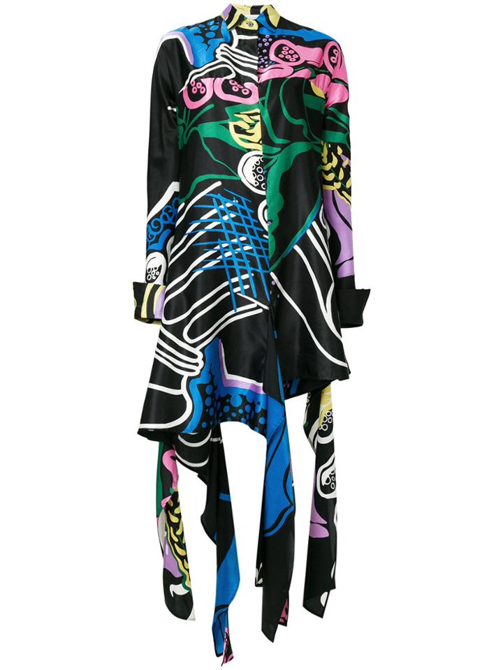 Jw Anderson Foxglove Print Dress - Black