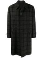 Comme Des Garçons Pre-owned 1997's Checked Midi Coat - Black