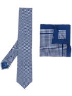 Brioni Tie And Handkerchief Set - Blue