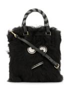 Anya Hindmarch Amused Face Fur Tote - Black