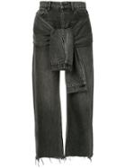 Alexander Wang Tie Waist Straight Leg Jeans - Grey