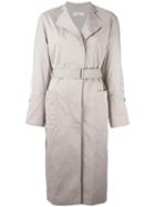 System Belted Trench Coat, Women's, Size: Medium, Nude/neutrals, Cotton/nylon