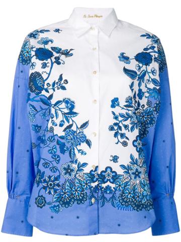 Le Sarte Pettegole Floral-print Shirt - Blue