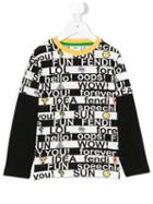 Fendi Kids - Graphic Print Sweatshirt - Kids - Cotton/spandex/elastane - 10 Yrs, Black