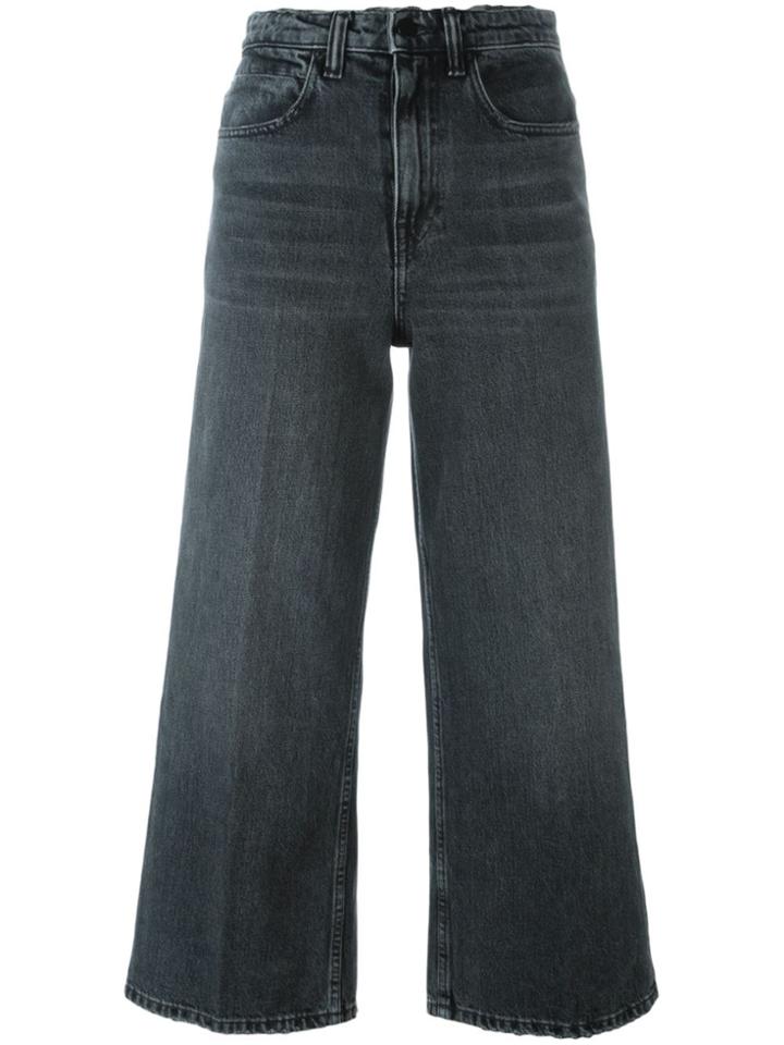 Alexander Wang Cropped Wide Leg Jeans - Grey