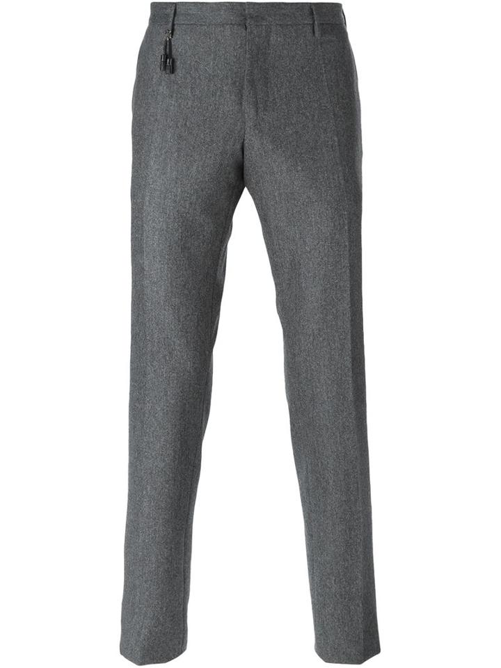 Incotex Tailored Slim Trousers, Men's, Size: 46, Grey, Wool