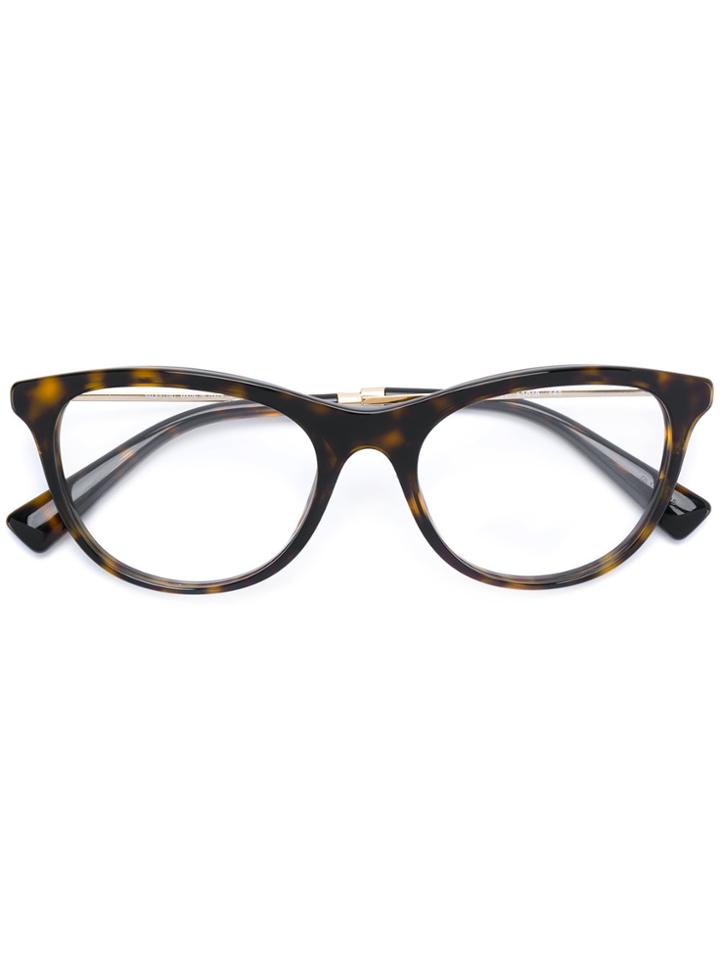 Valentino Eyewear Tortoiseshell Effect Glasses - Brown