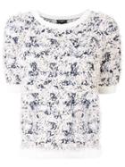 Chanel Pre-owned Ribbon Fringe Knitted Top - White