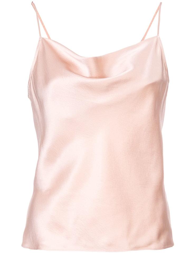 Fleur Du Mal Hammered Cowl Neckline Tank Top - Pink & Purple