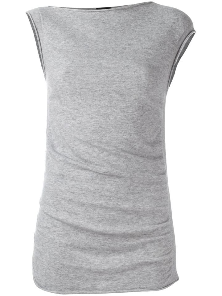 Joseph Cap Sleeve Jumper, Women's, Size: Small, Grey, Nylon/spandex/elastane/wool