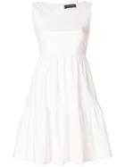 Twin-set Ruched Sun Dress - White
