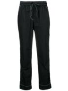 P.a.r.o.s.h. Relaxed Cropped Trousers - Black