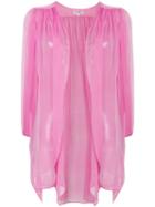Yves Saint Laurent Pre-owned Gathered Sheer Open Blouse - Pink