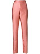 Alberta Ferretti Tailored Metallic Trousers - Pink & Purple