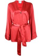 Forte Forte - Belted Blazer - Women - Viscose - 1, Red, Viscose