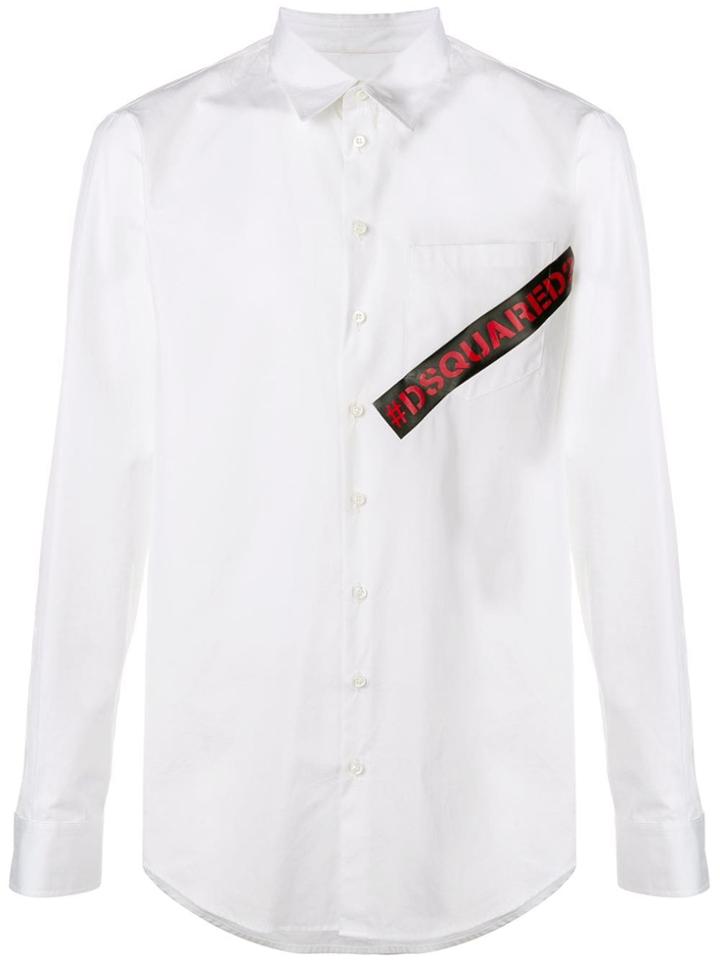 Dsquared2 Contrast Logo Shirt - White