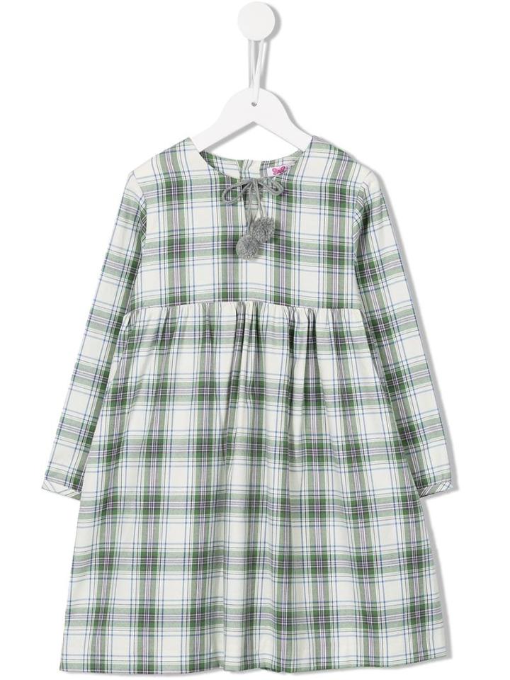 Amaia Checked Dress, Girl's, Size: 8 Yrs, Green