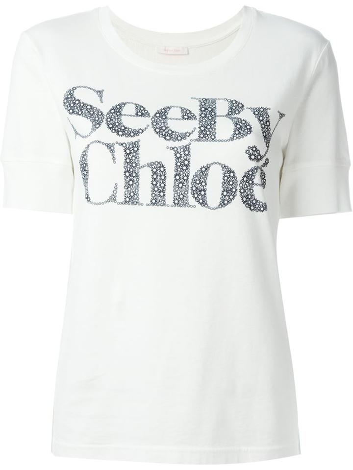 See By Chloe Logo Print T-shirt