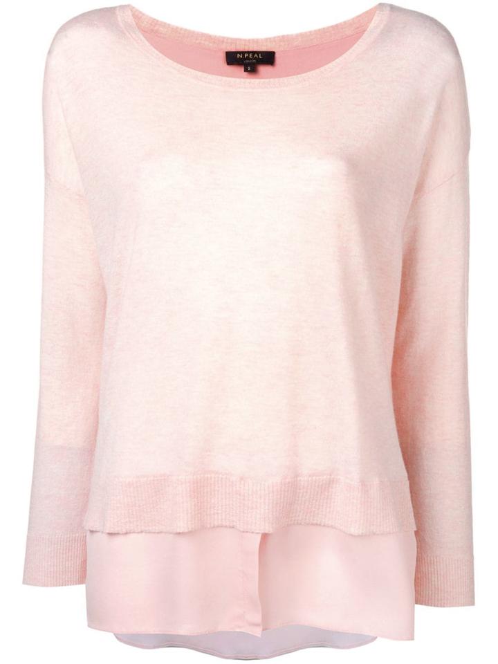 N.peal Layered Boxy Sweater - Pink