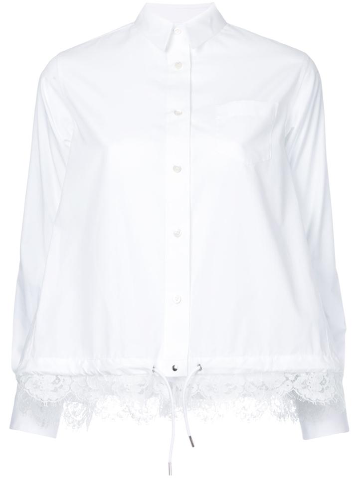 Sacai Lace Hem Shirt - White