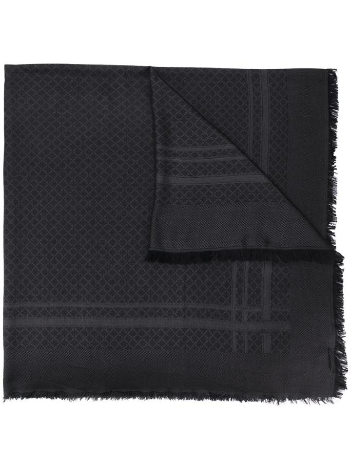 Gucci Geometric Pattern Scarf - Black