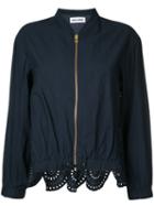Muveil - Drawstring Hem Bomber Jacket - Women - Cotton - 38, Black, Cotton