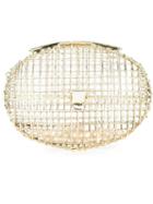 Anndra Neen Oval Cage Pearl Clutch, Adult Unisex, Grey