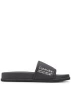 Calvin Klein Contrast Logo Slides - Black