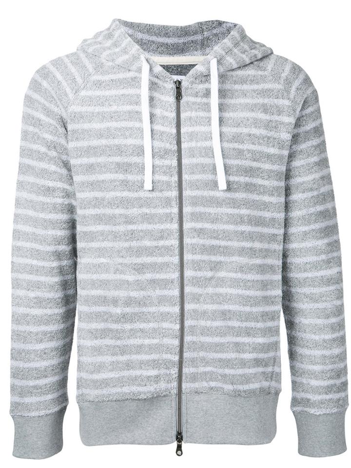 Estnation - Striped Hoodie - Men - Cotton - M, Grey, Cotton