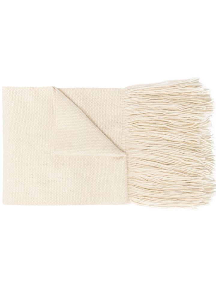 Voz Fringed Scarf - White
