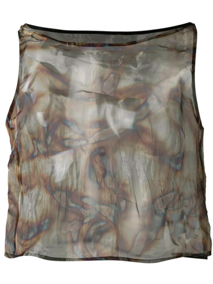 Iris Van Herpen Oil Print Sheer Top