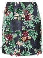 Patbo Floral Embellished Mini Skirt - Multicolour