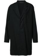 Haider Ackermann Oversized Midi Coat, Men's, Size: 54, Black, Cotton/rayon