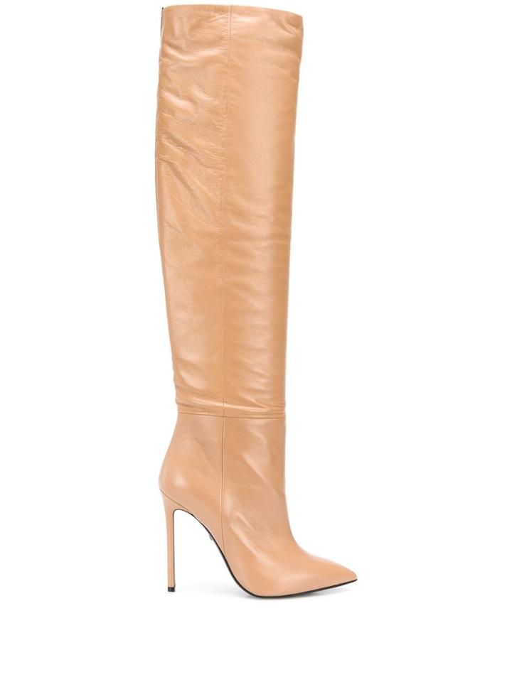 Grey Mer Look Knee Boots - Neutrals