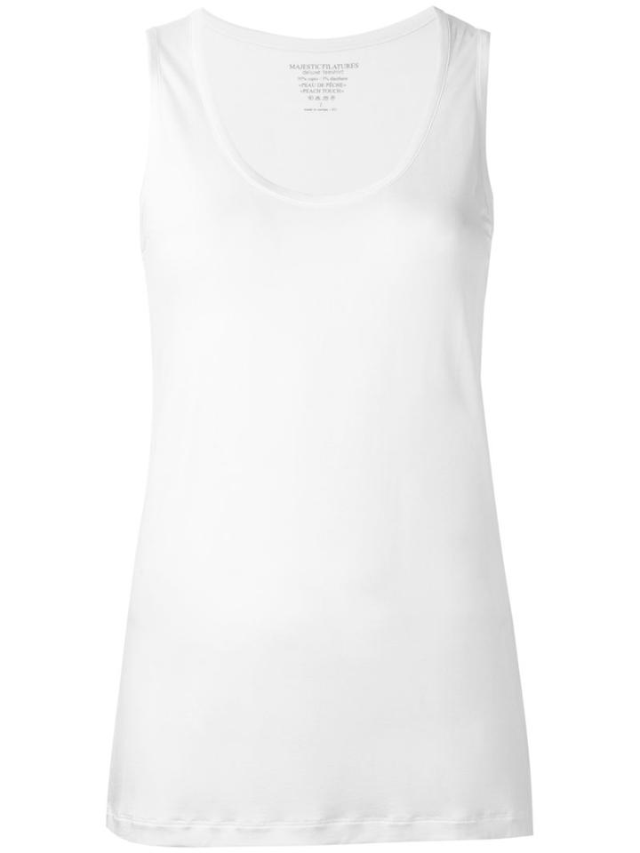 Majestic Filatures - Classic Tank Top - Women - Spandex/elastane/cupro - Ii, White, Spandex/elastane/cupro