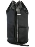 Mcq Alexander Mcqueen Duffle Shoulder Bag, Men's, Black, Polyester/leather