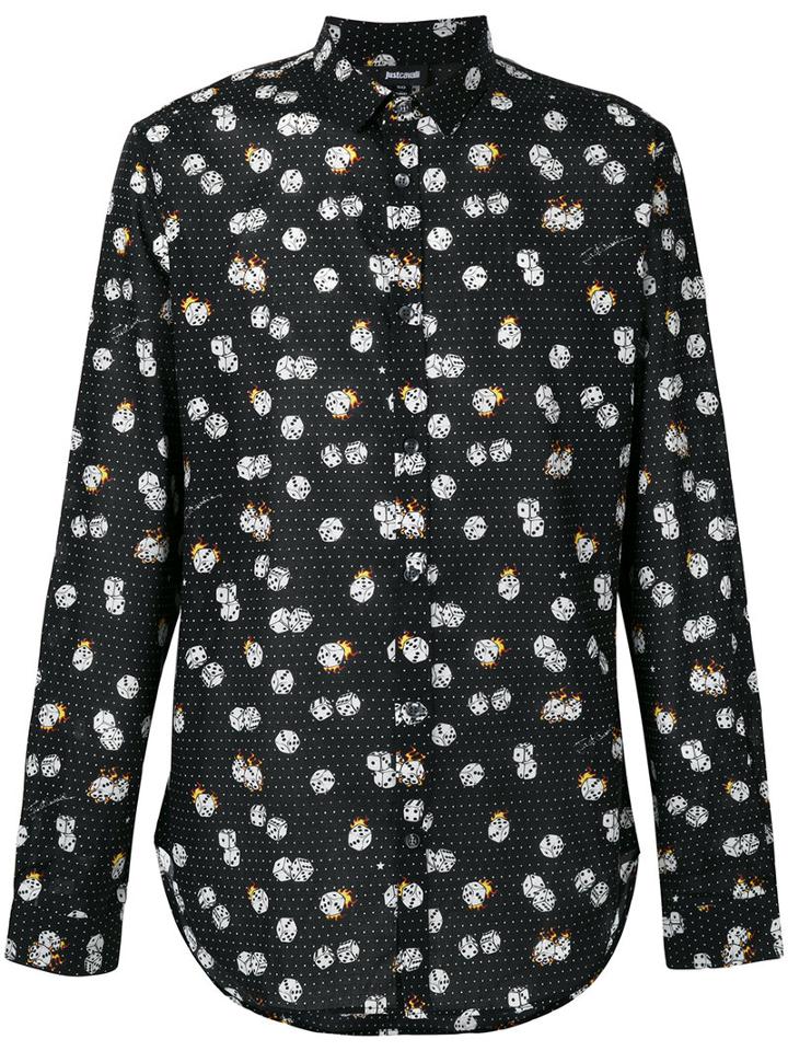 Just Cavalli - Dice Print Shirt - Men - Cotton - 50, Black, Cotton