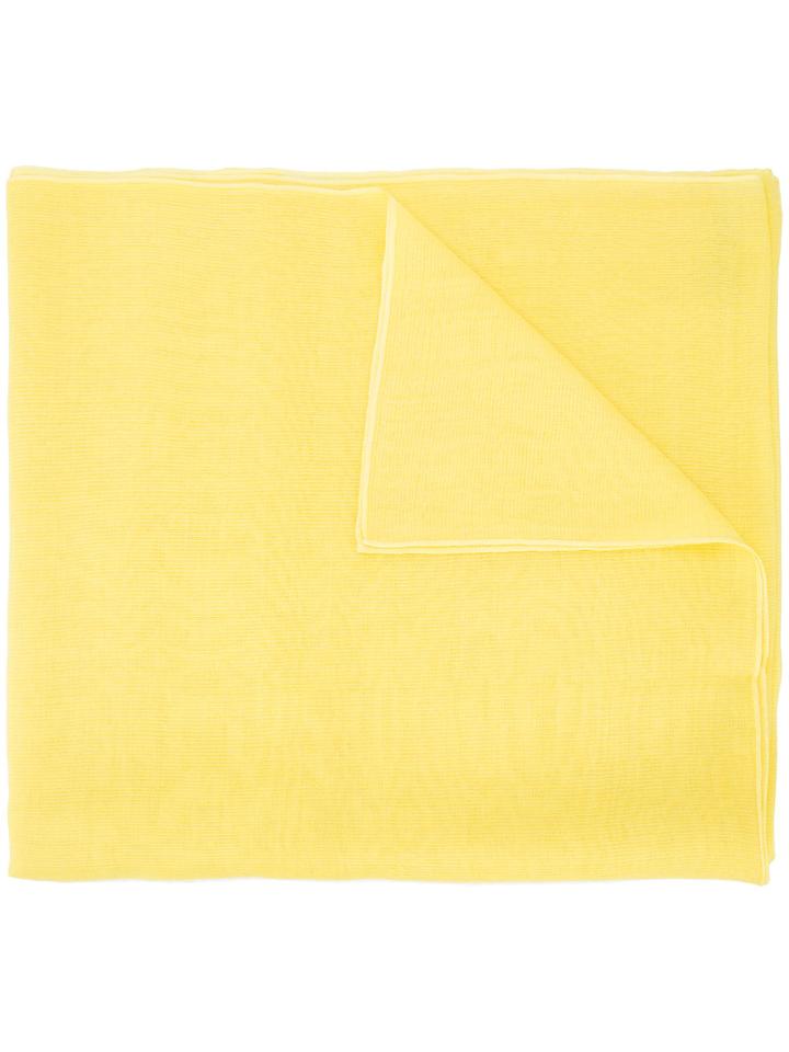 Denis Colomb - Classic Scarf - Women - Silk/cashmere - One Size, Women's, Yellow/orange, Silk/cashmere