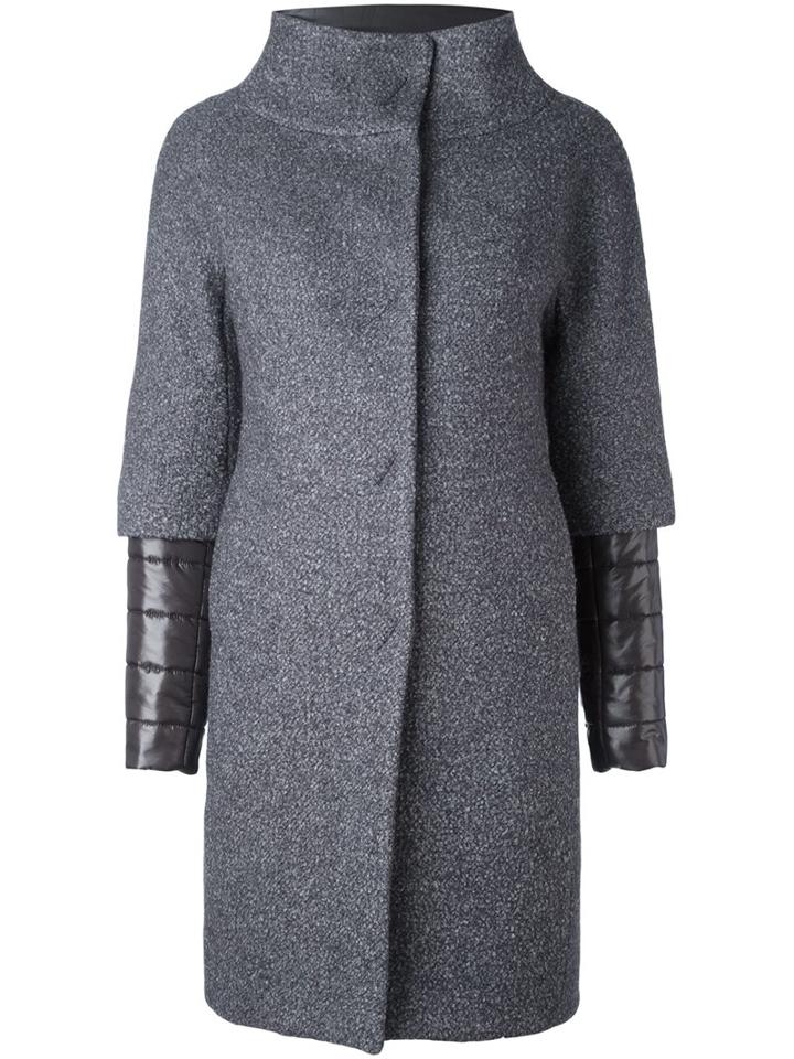 Herno Double Layered Padded Coat, Women's, Size: 48, Grey, Polyamide/polyester/virgin Wool